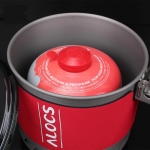 Alocs CW-S10 1.4L 1-2 Person Fast Heating Pot Camping Picnic Jacketed Kettle Cookware 