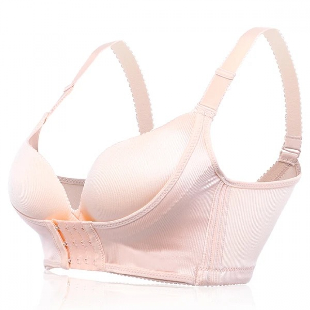 Women Sexy Seamless Wireless Under Thick Thin Cup Bra Front Closure Adjustable Underwear
