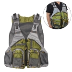 ZANLURE Fly Fishing Vest General Size Adjustable Mutil-Pocket Outdoor Sport Fishing Mesh Vest