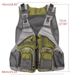 ZANLURE Fly Fishing Vest General Size Adjustable Mutil-Pocket Outdoor Sport Fishing Mesh Vest