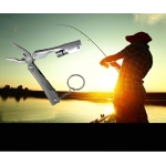 SUNROAD 10 in 1 Aluminum 101mm Fishing Pliers Multifunction LED Lights Knife Fishing Line Cutter Tools