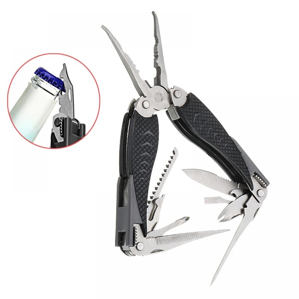 10 in 1 125mm Stainless Steel Multifunction Folding Fishing Pliers Knife Saw Fishing Scale - Generic - Fishing Tools