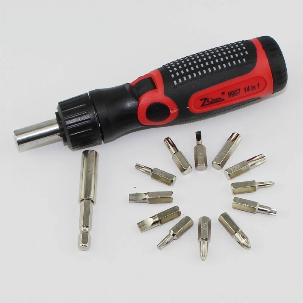 14 In 1  Screwdriver Tools Multi-function Rotating Head Ratchet Set - Generic - Screwdrivers - BBC-1227134 - bargainbasement.club