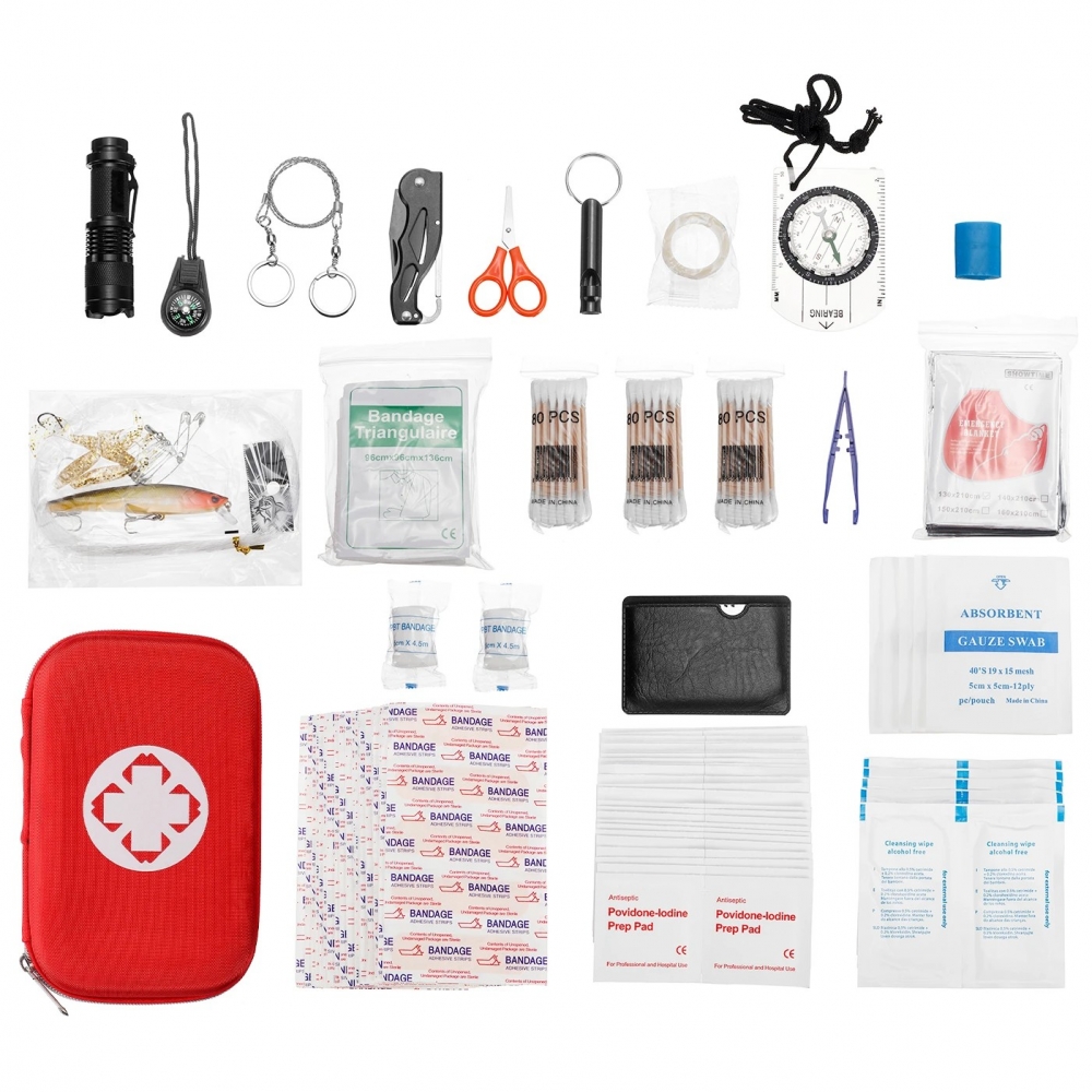 Full 304PCS Outdoor Emergency Survival Kit Gear Medical Bag for Home Office Car Boat Camping Hiking