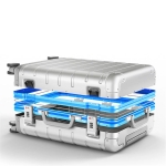 90FUN 20inch Travel Suitcase 31L Aluminum Alloy TSA Lock Spinner Wheel Carry On Luggage Case from 