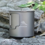 TOAKS POT-650-L Outdoor Folding Titanium Pot Ultralight Bowl Mug Camping Picnic Cookware