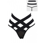 Plus Size High Waist Cross Criss Tempting Thong Panties Briefs