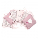 6Pcs Set Cotton Cot Bumper Baby Crib Infant Toddler Nursery Bed Protector Pillow