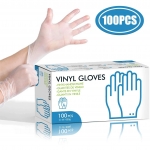 100Pcs Tearproof Antibacterial Safety Disposable Glove Powder-free Top Examination Gloves L Size Stretchy - Generic - Gloves