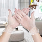 100Pcs Tearproof Antibacterial Safety Disposable Glove Powder-free Top Examination Gloves L Size Stretchy - Generic - Gloves