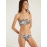 Women Snake Skin Print Hollow Out Bandeau Two Piece Bikini