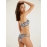Women Snake Skin Print Hollow Out Bandeau Two Piece Bikini