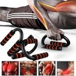 2PCS S-Shape Anti-slip Stand Bar Push Up Rack Board Body Building System Training Home Fitness Exercise Tools