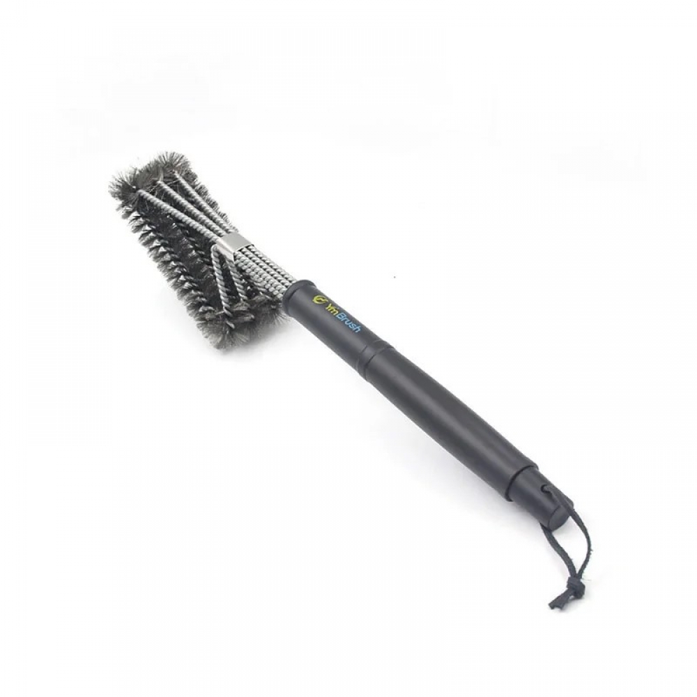 18 inch BBQ Grill Brush 3-Head Barbecue Brush Steel Wire Cleaning Brush Clean Tool Outdoor Camping - Generic - Barbecue Cleaning