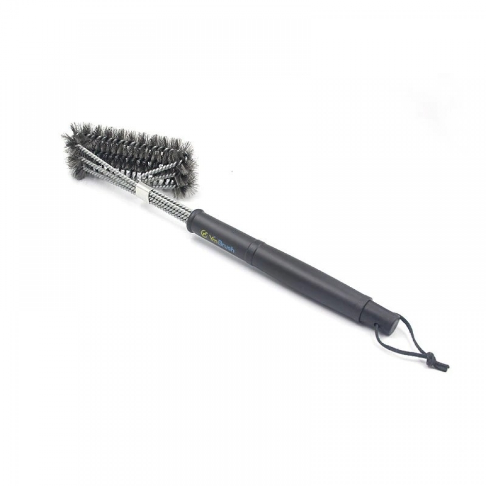 18 inch BBQ Grill Brush 3-Head Barbecue Brush Steel Wire Cleaning Brush Clean Tool Outdoor Camping - Generic - Barbecue Cleaning - BBC-1775066 - bargainbasement.club