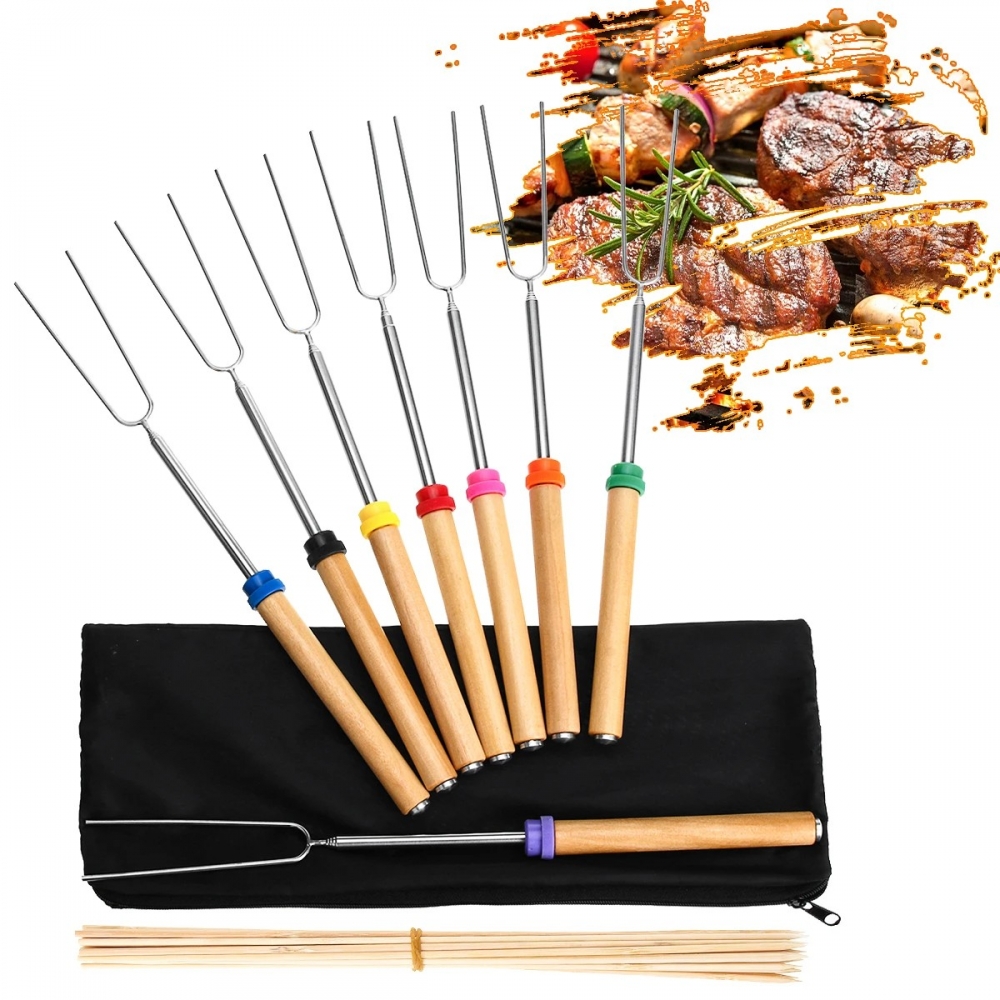 8PCS Roasting Sticks Telescoping 12