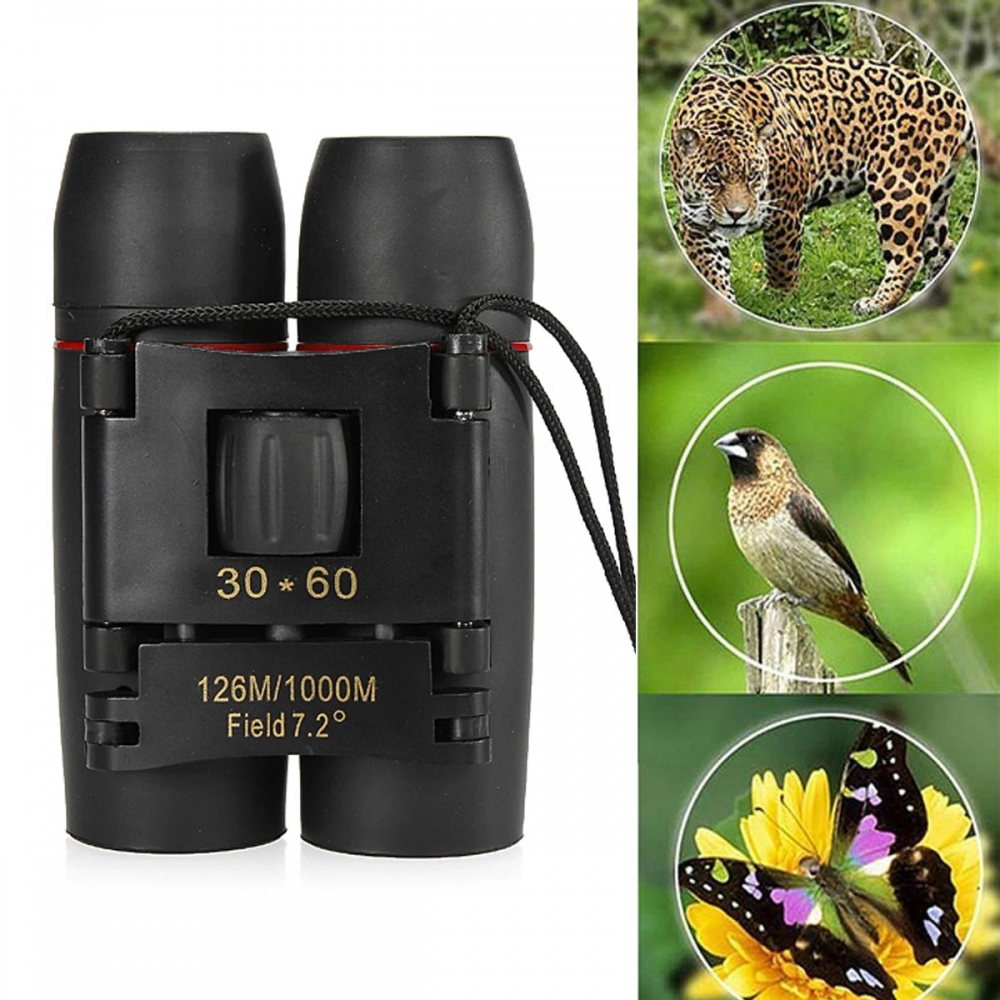 Moge 30x60 Folding Binocular HD Red Coated Film Lens Telescope Low Light Level Night Vision 126M/1000M