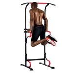 GEEMAX 150-230CM Adjustable Heavy Duty Power Tower Dip Station Pull Up Bar Strength Training Indoor Home Gym Fitness Exercise Tools Dip Tissure Home Gym
