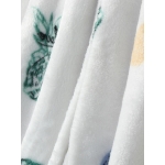 Women Flamingo Embroidery Flannel Thick Pineapple Print Pants Plus Size Pajamas Sets