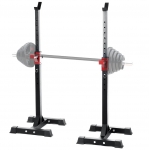 1 Pair of 16 Gear Adjustable Barbell Rack Stand Squat Bench Press Rack for Home Gym Weight Liftting Fitness Exercise - Generic - Fitness