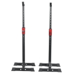 1 Pair of 16 Gear Adjustable Barbell Rack Stand Squat Bench Press Rack for Home Gym Weight Liftting Fitness Exercise - Generic - Fitness