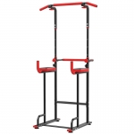 6 Level Adjustable Power Tower Parallel Bars Dip Station Adjustable Pull Up Bar Home Gym Strength Training Workout Equipment 260 LB Max Weight