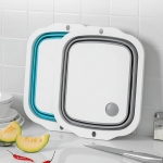 IPRee® Multifunction Cutting Board Foldable Drain Basket Vegetable Fruits Washing Colander Portable  Kitchen Organizer