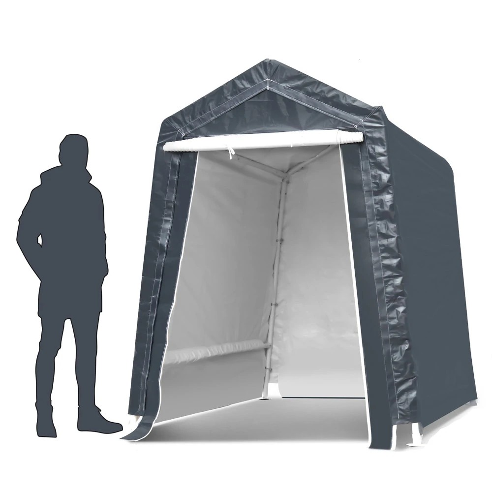12x7.4 Ft Motorcycle Carport Portable UV Water Proof Cover Storage Sheds Camping Tent Canopy Shelter Garden Patio - Generic - Motorcycle Accessories - BBC-1831289 - bargainbasement.club