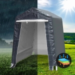 12x7.4 Ft Motorcycle Carport Portable UV Water Proof Cover Storage Sheds Camping Tent Canopy Shelter Garden Patio - Generic - Motorcycle Accessories