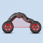KALOAD Ab Rollers with Handrails Four Rounds of Abdominal Muscle Wheel Non-slip Removable Home Slimming Exercise Fitness Equipment