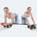 KALOAD Ab Rollers with Handrails Four Rounds of Abdominal Muscle Wheel Non-slip Removable Home Slimming Exercise Fitness Equipment