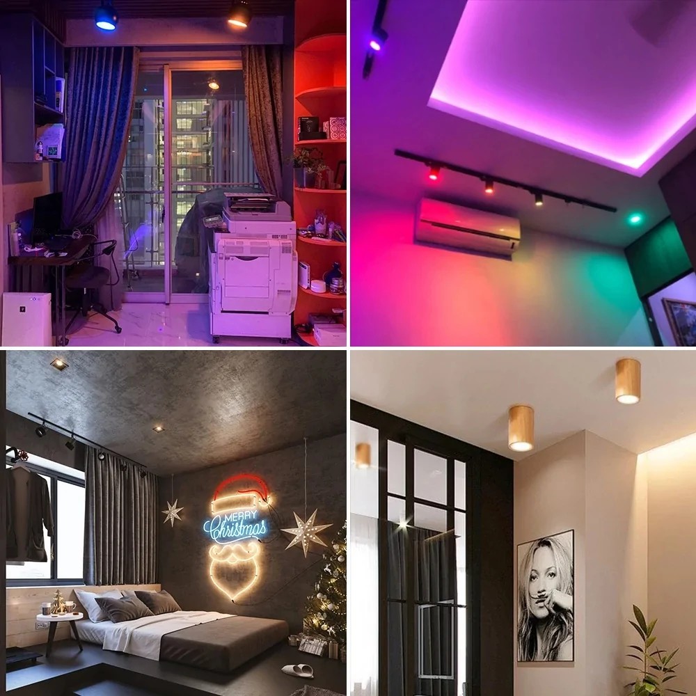 GLEDOPTO Smart for ZigBee 3.0 4W GU10 Pro Spotlight RGBCCT Bulb 25 Degree Beam Angle Work with AlexaEcho Plus App/Voice/RF Control