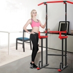 Adjustable Power Tower Pull Up Bar Dip Station Multi-function Workout Equipment raining Fitness Exercise Home Gym