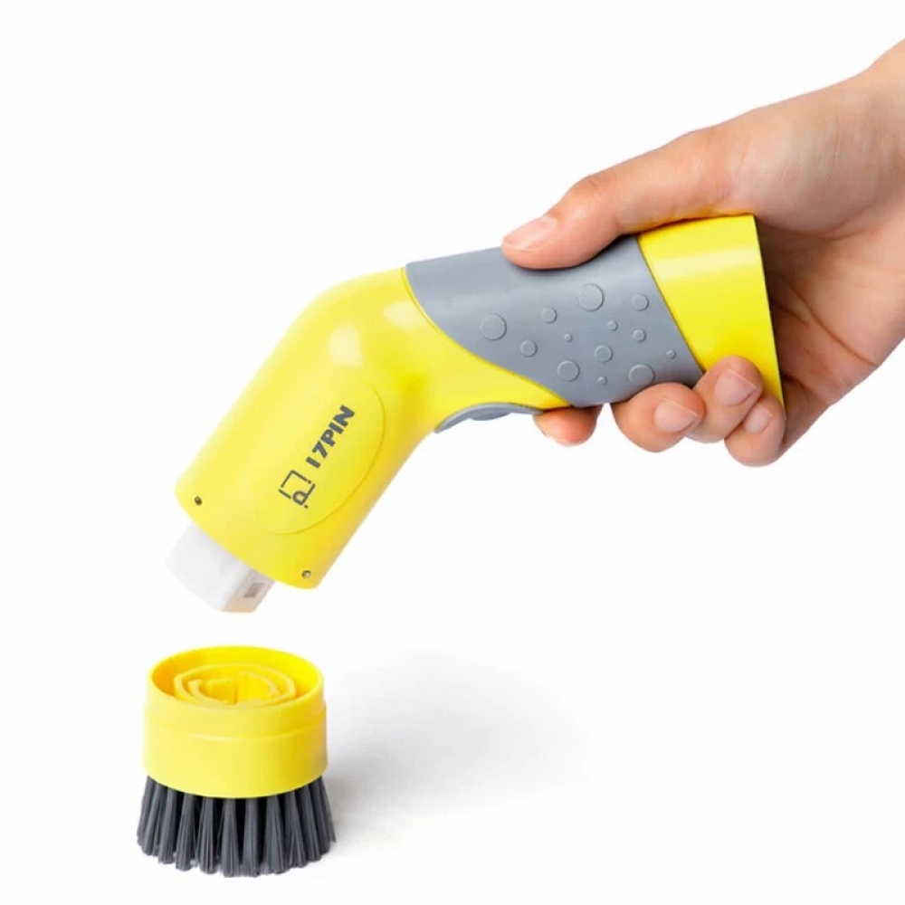 17PIN Electric Dishwasher Camping Picnic Kitchen Stain Removal Power Cleaner Outdoor BBQ Grill Stove Cleaning Tool - Generic - Cleaning - BBC-1892433 - bargainbasement.club