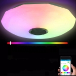 24W 30cm LED Ceiling Light Music bluetooth Speaker Dimmable RGB Light+Remote Control LED Lamp for Room