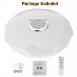 24W 30cm LED Ceiling Light Music bluetooth Speaker Dimmable RGB Light+Remote Control LED Lamp for Room