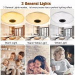 24W 30cm LED Ceiling Light Music bluetooth Speaker Dimmable RGB Light+Remote Control LED Lamp for Room