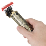 3-in-1 Embossed Retro Hair Clipper LCD Liquid Crystal Display Hair Trimmer High Power USB Charging Hair Shaver