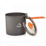 Widesea 1.6L Camping Pot With Energy Gathering Ring Design Corrosion Resistant Wear Resistant Portable Camping Cookware For Outdoor Camping Travel