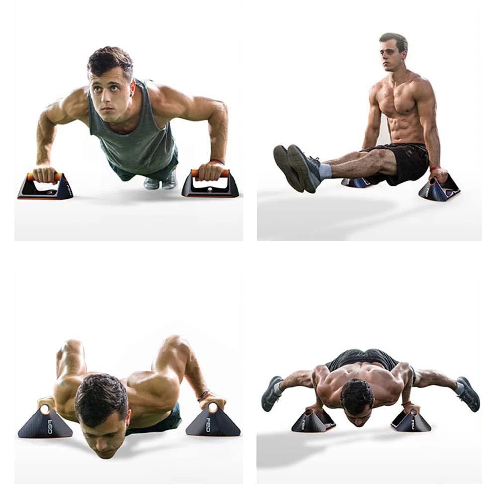 FED Push-Up Handles With Resistance Band Multi-model Comprehensive Training Non-slip Push-up Bars Handstand Bars For Strength Training & Callisthenics