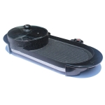 2 In1 220V 2700W Electric Grill Hot Pot Oven BBQ Pan Teppanyaki Smokeless Cooker With 5 Levels of Temperature Adjustment - Generic - Electric Grills