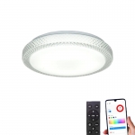 Smart Ceiling Light with Main Light and RGB Atmosphere Light 3000~6500K Adjustable Temperature APP Remote Control Voice Control