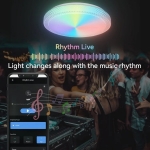 Smart Ceiling Light with Main Light and RGB Atmosphere Light 3000~6500K Adjustable Temperature APP Remote Control Voice Control