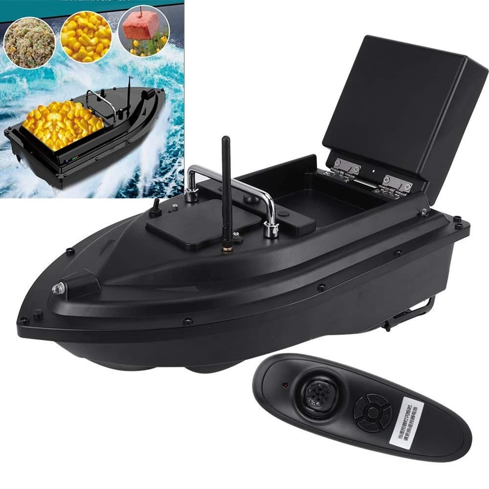 RC Fishing Bait Boat 100V To 240V 500m Smart Wireless Fish Finder 18000 mAh Large Capacity Battery 2kg Loading RC Automatic Fish Feeder Boat