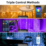 3m*3m Smart Curtain Ligtht Garland USB Bluetooth Remote Festoon Lamp Led Window Fairy Light For Home Bedroom Holidays Christmas Decoration