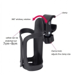 Portable Stroller Water Cup Holder Bicycle Universal Quick Release Bike Bottle Holder Plastic Black