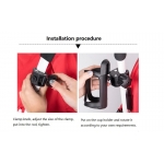 Portable Stroller Water Cup Holder Bicycle Universal Quick Release Bike Bottle Holder Plastic Black