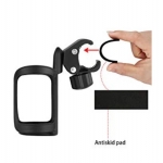 Portable Stroller Water Cup Holder Bicycle Universal Quick Release Bike Bottle Holder Plastic Black