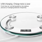 2 in 1 Household Smart Body Scale 180kg Max Weight Capacity 4 Sensors Accurately Measure LCD Display USB Rechargeable Fitness Scale for Health Measuring - Generic - Smart Scales