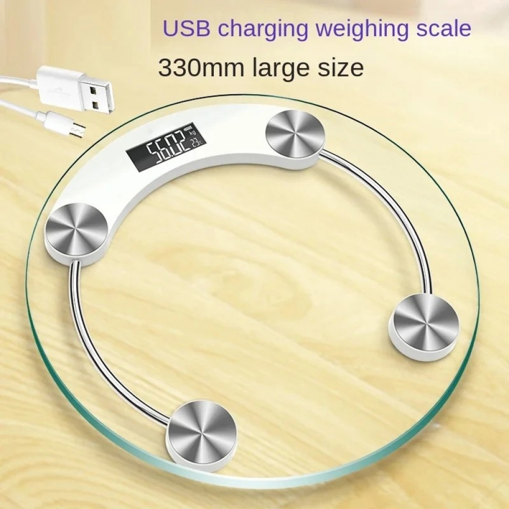 2 in 1 Household Smart Body Scale 180kg Max Weight Capacity 4 Sensors Accurately Measure LCD Display USB Rechargeable Fitness Scale for Health Measuring - Generic - Smart Scales - BBC-2004972 - bargainbasement.club